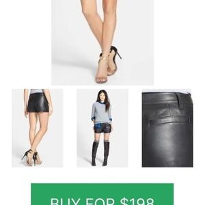 Black Leather Halogen Shorts from Nordstrom, new with tags!